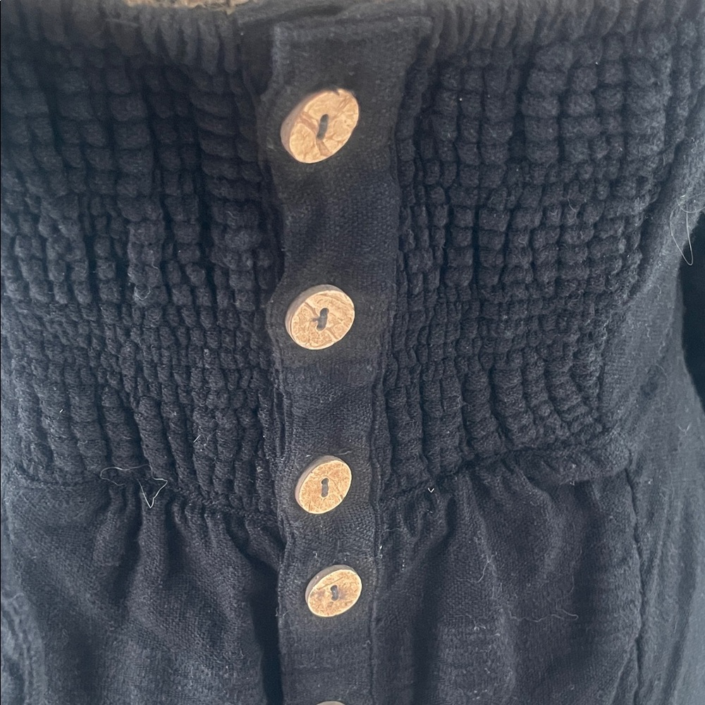 Free People Black Textured Knit one shoulder dress - Picture 5 of 6